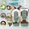 Lemtrflo Hanging Automatic Food Water Dispenser,Gravity Rabbit Feeder Water Dispenser Set,Cage Cat Water Dispenser,Food Bowl for Bunny Guinea Pig Ferret Water Dispenser (Cage Grid Spacing Over 1.2'')