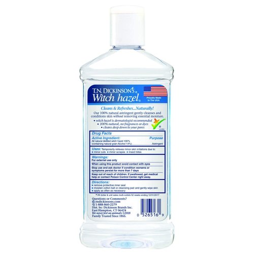 T.N. Dickersons Witch Hazel Astringent - 16oz, Pack of 2