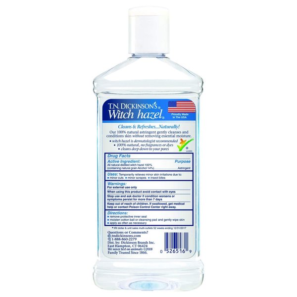 T.N. Dickersons Witch Hazel Astringent - 16oz, Pack of 2