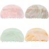 3.1inch Shell Hair Claw Clips with French Design Print, Acrylic Barrettes for Thin Hair - Strong Hold Jaw Clips in 4 Colors for Women & Girls