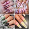 Letter Nail Art Stickers Number Nail Decals Nail Art Supplies Old English Alphabet Nail Sticker Designs Holographic English Font Letters Stickers for Acrylic Nails Decorations (8 Sheets)