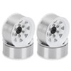 VGEBY Beadlock Wheel Rims, 4 Pcs 1.55 Inch Beadlock RC Wheel Rim Hubs Universal RC Crawler Rims Fit for AX90069 Crawlers(White) Car Model Accessory 1.55 Beadlock Zinc 1.55