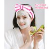 Ondder 8 Pcs Striped Spa Makeup Headband Skincare Headband Terry Cloth Face Wash Headband Cute Head Band for Skin Care Make Up Headbands for Women Makeup Bow Hair Band for Washing Face