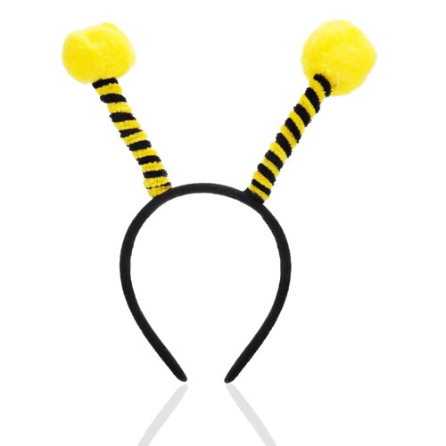 SUWOW Bee Headband Bumble Bee Headband Bee Antenna Headband Bumble Bee Ears Bee Headpiece Dog Antenna Headband Bug Ears Headband Bumblebee Costume Accessories for Girls Women Adults Halloween Party