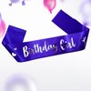 Generic Birthday Girl Sash, Birthday Sash for Girls, Birthday Girl Sash for Women, Birthday Gifts for Women, Purple and Silver Birthday Party Decorations and Supplies