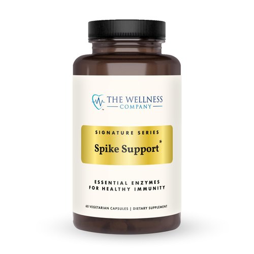 The Wellness Company Spike Support - Detox, Immune Health, Blood Flow, Anti-Clotting - Nattokinase, Dandelion Root, & Black Sativa | 60ct (1 Month Supply)