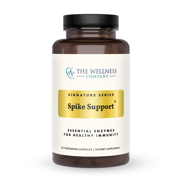 The Wellness Company Spike Support - Detox, Immune Health, Blood Flow, Anti-Clotting - Nattokinase, Dandelion Root, & Black Sativa | 60ct (1 Month Supply)