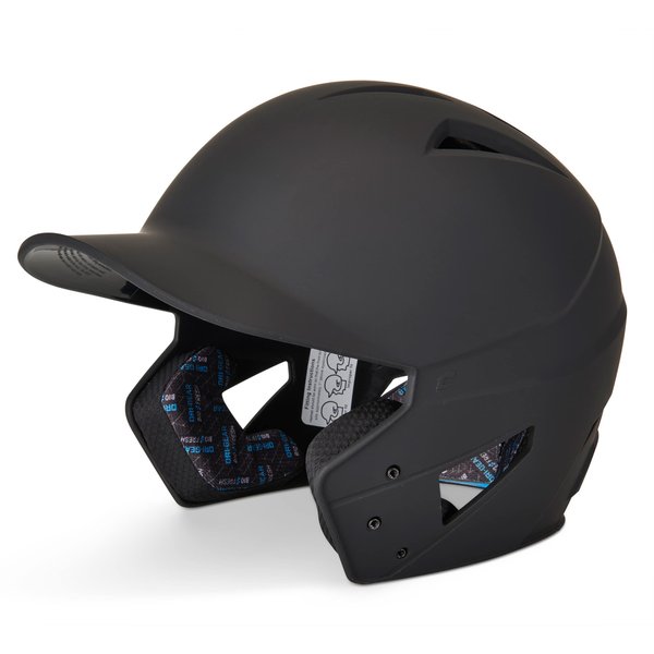 CHAMPRO HX Gamer Performance Baseball Batting Helmet in Solid Color Matte Finish, Black, Junior Medium