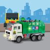 Zetz Brands Toy Garbage Truck with 4D Lights & Sounds for Boys, Toddlers, Kids 3+ - Trash Trucks Vehicle, Push Toy Car, Bump & Go w/Recycle and Sanitation Sticker – Ideal Birthday