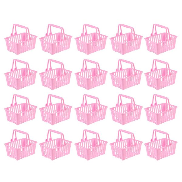 Toddmomy Mini Toys Shopping Cart 20Pcs Mini Shopping Basket Mini Shopping Basket Small Retail Shopping Basket Grocery Basket with Handles for Girls Age 4-5 (Girls Age 4-5 Furniture Dolly