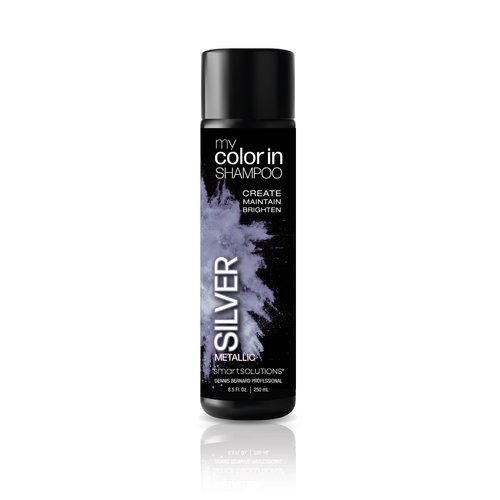 MyColorIn Color Depositing Shampoo (Metallic Silver) - Sulfate & Paraben Free, Hair Dye | Made in USA (8 Colors)