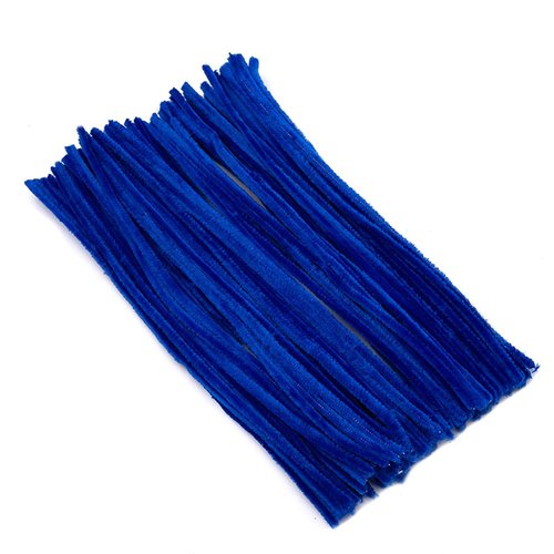 Dark Blue Pipe Cleaners, 100pcs Thick Pipe Cleaners Craft Supplies, 15 Colors Chenille Stems Art Supplies 12 inch Pipe Cleaners Chenille Stems for Make Creative DIY Arts Projects