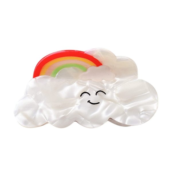 Rainbow Cloud Hair Clip,Acetate Claw Clips,Hair Clips for Women,Multicolored
