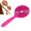 Hair Detangling Brush - Hair Straightening Comb Wet & Dry Hair Brush Round Head Straightenning Detangler Brush Comb Hair Styling Comb Scalp Cleansing Brush for Curly Hair (Rose