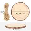 Falling in Art 3.1-4 Inches Natural Wood Slices Set for Crafts - 25Pcs Round Wood Discs with Pre-drilled Hole for DIY Projects, Christmas Ornaments and Wedding Decoration