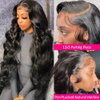 Wingirl 13×5 Lace Front Human Hair Wigs for Women 12A HD Transparent Body Wave Lace Front Wigs Human Hair Pre Plucked Bleached Knots (22 Inch (Pack of 1), black)
