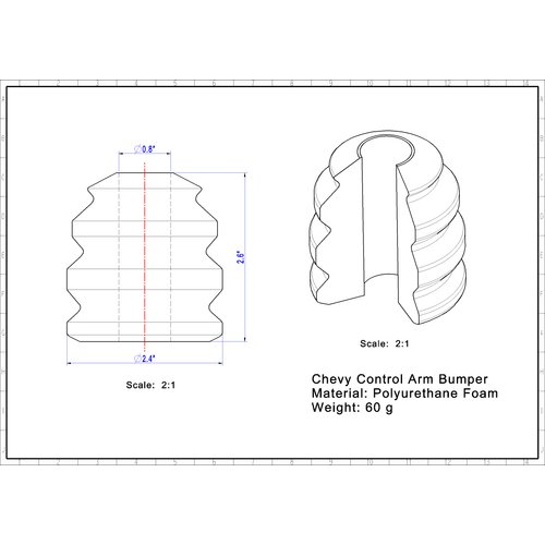 Autoacc Front Bump Stops, Lower Control Arm Jounce Bumper Compatible with Chevy Silverado Tahoe Suburban Yukon Sierra Express (Pack of 2)