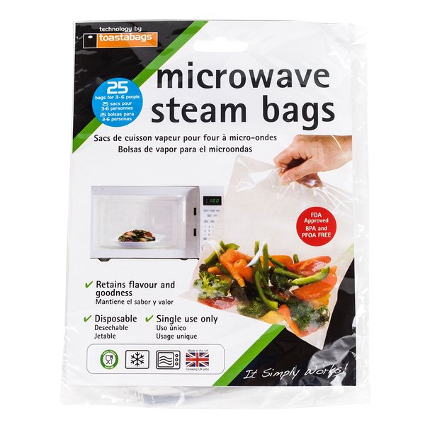 PLANIT PRODUCTS Microwave Steam Bags, 1 EA