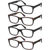 Success Eyewear Reading Glasses Set of 4 Quality Readers Spring Hinge Glasses for Reading for Men and Women Set of 2 Black and 2 Havana +.75