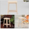 ABOOFAN 2pcs Miniature Wooden Stool Mini Wooden Dollhouse Stool 1:12 Scale Miniature Tall Stool Tiny Chair Model Dollhouse Furniture Accessories for Doll House Kitchen Pub Bar