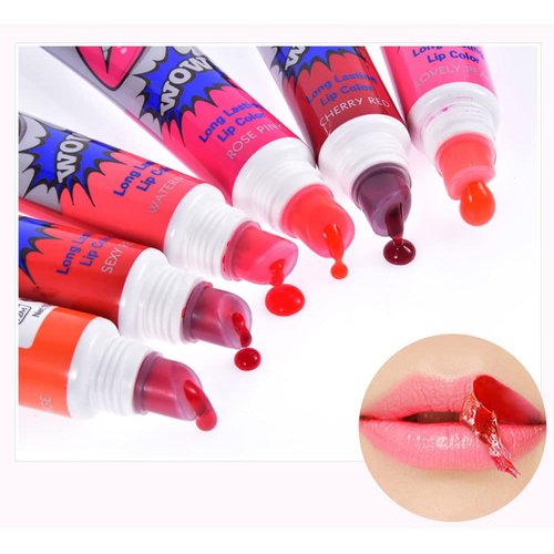 6 Colors Tattoo Magic Color Lip Stain Tint Long Lasting Lip Gloss Sets for Women Peel Off Colored Matte Sexy Color