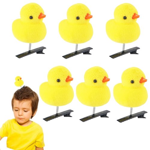 Cartoon Duck Hair Clips for Women - 6 Pack Strong Hold Hair Accessories for Styling Thick Hair