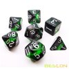 Bescon Mineral Rocks GEM Vines Polyhedral D&D Dice Set of 7, RPG Role Playing Game Dice 7pcs Set of Emerald