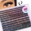Lash Clusters 330Pcs Cluster Eyelash Extensions 40D Individual Lashes Fluffy D Curl Lash Clusters Extension DIY Wispy Volume False Eyelashes Clusters