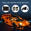 Mililier LED Light Kit for Lego 42196 Lamborghini Huracán Tecnica Orange Set,Compatible with Lego 42196 Building Blocks Model(Not Include Blocks Set)