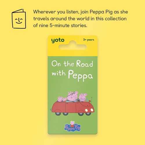 Yoto Peppa Pig: On The Road with Peppa – Kids Audio Card for Use Player & Mini All-in-1 Audio Player, Educational Screen-Free Listening with Fun Playtime Bedtime & Travel Stories, Ages 3+