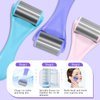 my novel things Cooling Eye Mask Ice Roller for Face, Cold Roller Skin Care Facial Lymphatic Drainage Massager and Gel Mask for Dark Circles Puffiness Warm Compress Puff Women Men Wrinkles Lifting