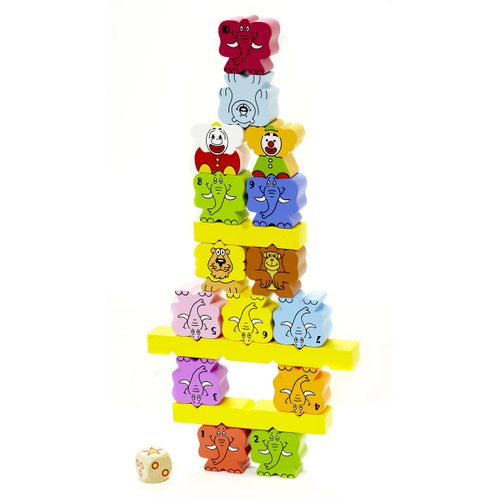 Blue Orange Games Zimbbos Award Winning Wooden Skill Building STEM Counting Stacking Game for Kids