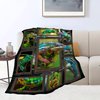 Chameleon Blanket Super Soft Warm Fluffy Flannel Cute Reptile Throw Blanket Cozy Fuzzy Plush Bedding Blanket Gift for Boys Girls Kids Teens Adults Couch Sofa 50"x40"