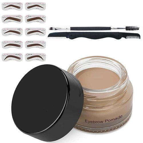 Eyebrow Pomade - Waterproof Brow Pomade for Long-lasting Results,Smudge Proof and Sweat Resistant Formula,Natural Eyebrow Makeup for All Skin Types and Tones (207#Taupe)