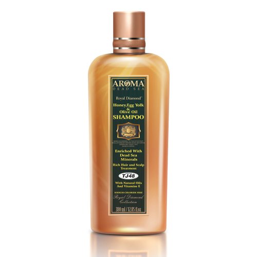 AROMA DEAD SEA Honey &amp; Egg yolk &amp; Olive Oil Shampoo. Saloon Grade, For Straightened Hair, Restore...