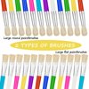 YGAOHF 48 Pack Paint Brushes for Kids - Kids Paint Brushes with Durable Bristle, Big Washable Chubby Toddler Paint Brushes, Easy to Clean Round Flat Brushes for Acrylic Oil Watercolor Washable Paint
