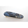 Generic 2 1/2 inch abalone shell effect blue multi-color marbled alligator hair clip