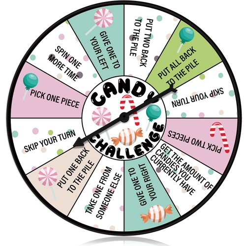 HyDren Candy Challenge Game Spinner for Sleepover Party Spa Party Slumber Party Supplies Candyland Party Favors Girls Party Pajama Party Spa Birthday Party Favors for Girls Kids