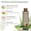 Hydrating & Strengthening Hair Shampoo with Organic Aloe Vera ECOLATIER, 250ml - 97.5% Natural, Vegan - Rice Proteins & Sweet Flag for Moisturized Hair - 8.5 Fl Oz