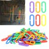 200PCS Chain Link, Bird Toys Plastic C Clips Hooks Chain Links Bird Chewing Toy Bird Cage Accessories for Small Pet Rat Parrot Bird