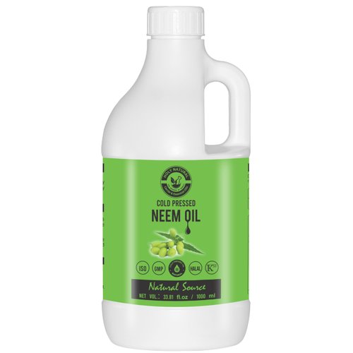 Neem Oil (33.81 fl oz) Pure & Natural, Virgin Cold Pressed Neem oil, Good for dry skin to moisturize, Dandruff free hair,Ideal for Indoor&Outdoor Plant for Green Garden