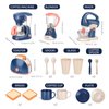 Yalujumb Pretend Play Kitchen Appliances Toy Set with Coffee Maker Machine,Blender, Mixer and Toaster with Realistic Light and Sounds for Kids Ages 4-8