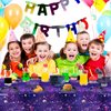 Galaxy Theme Party Decorations, Space Galaxy Happy Birthday Party Tableware Set Including Galaxy Plates, Napkins, Fork, Tablecloth for Galaxy Outer Space Birthday Party Supplies, Serves 20