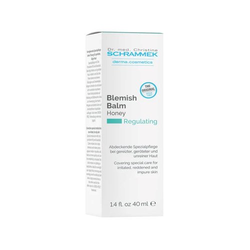 Schrammek Blemish Balm Honey (1.4 fl oz) - Covering Care for Irritated, Reddened & Impure Skin - BB Cream - Tinted Face Moisturizer - Skin Care - Dr