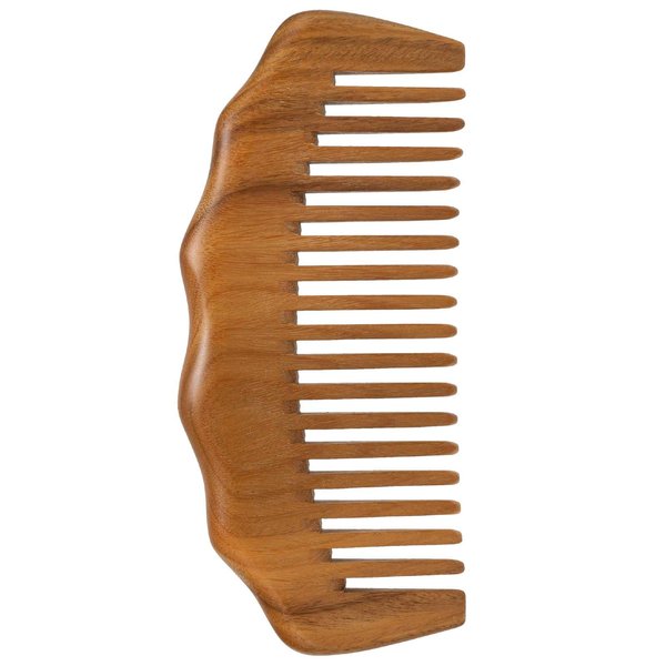 The Moreinday Wooden Comb for Women, Wooden Wide Tooth Comb, Wood Comb for Men, Green Sandalwood Comb Hair Comb