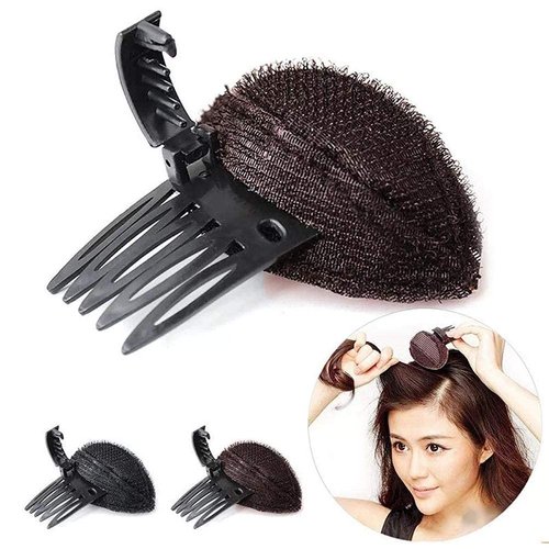 Meikakka Forehead Hair Volume Fluffy Puff Sponge Pad Clip Comb Insert Tool Base Styling Increased Princess Hair Sponge Styling Pad,DIY Princess Styling Increased Hair Sponge Pad,2PCS