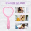 VOCOSTE Vent Hair Brush, Detangling Brush for Women and Men, Travel Wet Hair Brush, for Curly Straight Wavy Hair, Barber Brush Tools, Heart Shape Pink