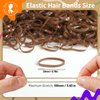 Teenitor Elastic Hair Bands, Rubber Bands for Hair, Small Hair Ties, 300pcs, Light Brown