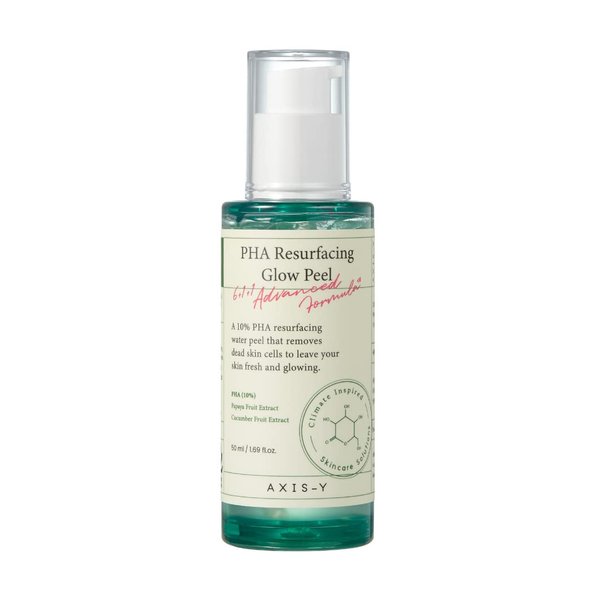 AXIS-Y PHA Resurfacing Glow Peel with 10% PHA, Centella Asiatica & Green Papaya | Mild Exfoliating Peel for Nourished & Glowy Skin | Vegan & Cruelty-Free Korean Skin Care | 50ml / 1.69 fl. oz.