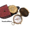 NauticalMart A Father is Neither an Anchor Engraved Compass Best Gift for Dad, Dad's Birthday Gifts, Father's Day Compass with Case
